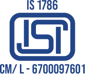 Sri Durga TMT bars promotional image showing branded steel rods with logo and product highlighting