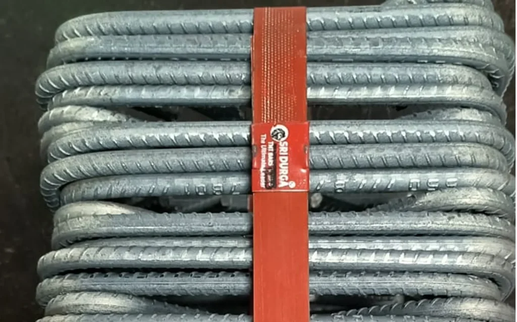 Circular readymade TMT rings stacked together for structural reinforcement use